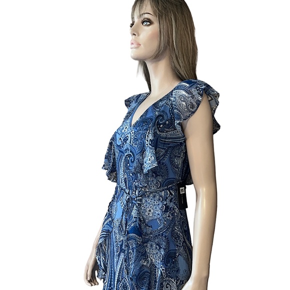 Tommy Hilfiger Dress Ruffles Tiered Paisley Flowy Fluttery Whimsical - Picture 9 of 16